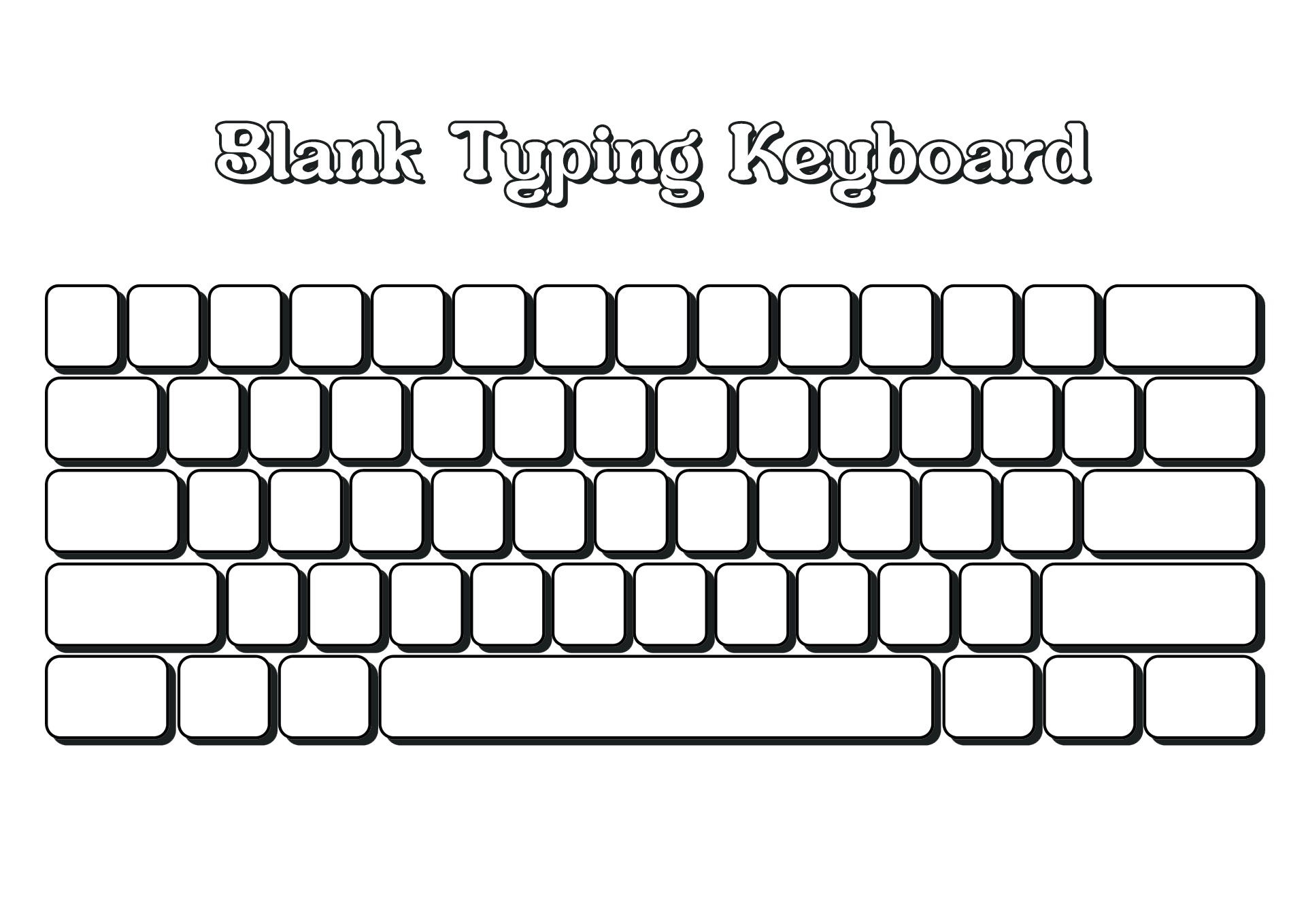 Blank Computer Keyboard Template Printable