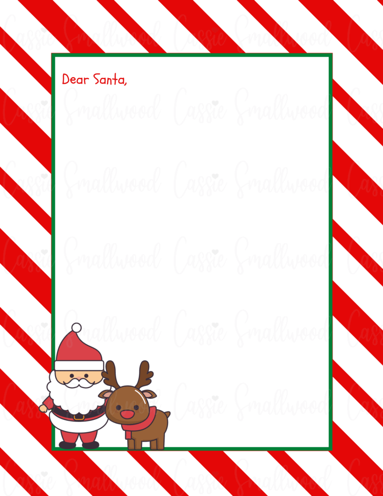 Printable Blank Letters To Santa
