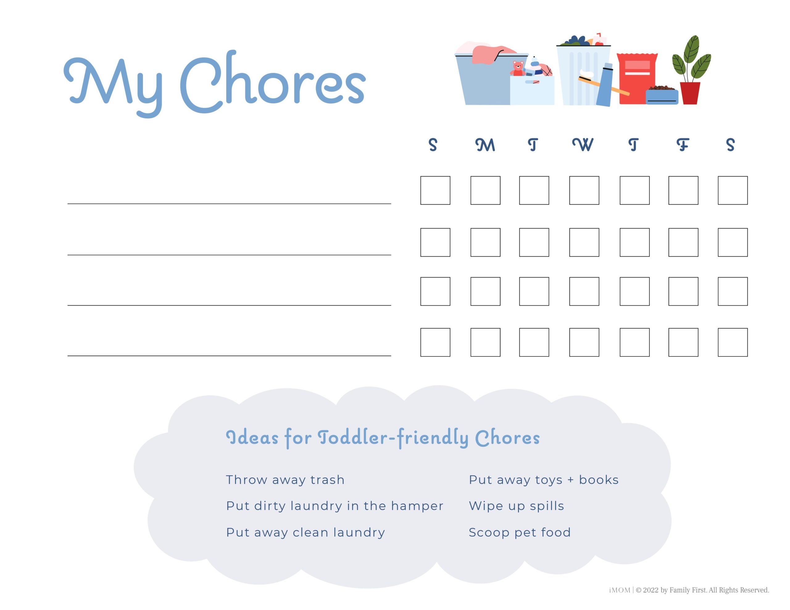 Free Blank Printable Chore Charts
