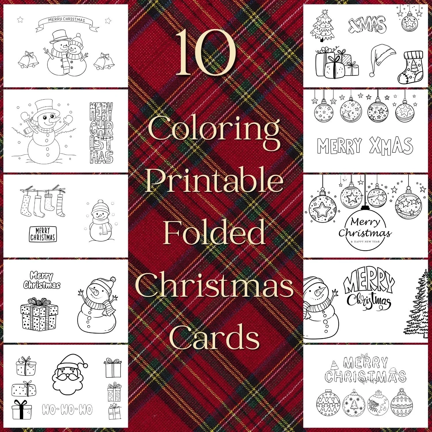 Printable Christmas Card Blank Inside