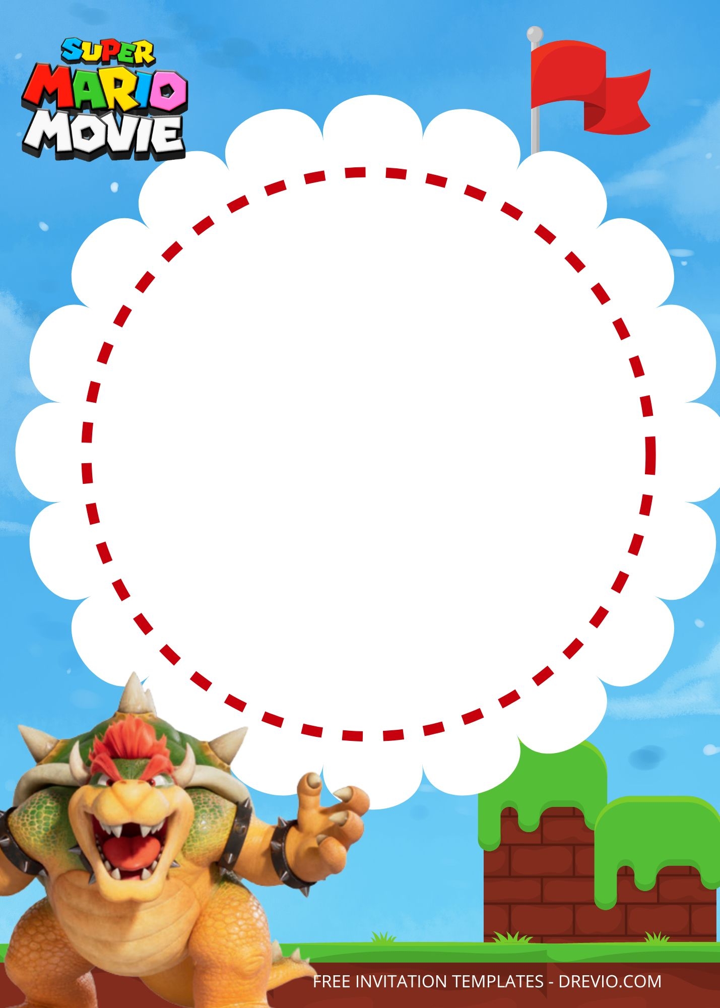 10 Super Mario The Movie Birthday Invitation Templates