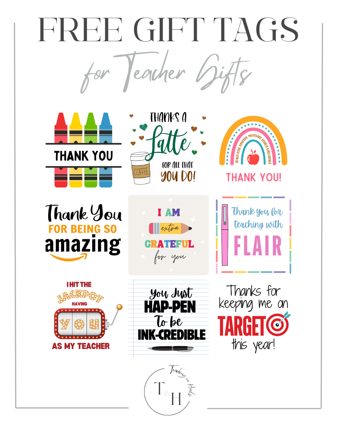 10 Thoughtful Teacher Appreciation Gifts Free Printable Gift 