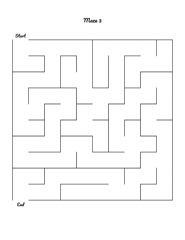 100 Maze Puzzle Worksheets To Sharpen Kids Minds