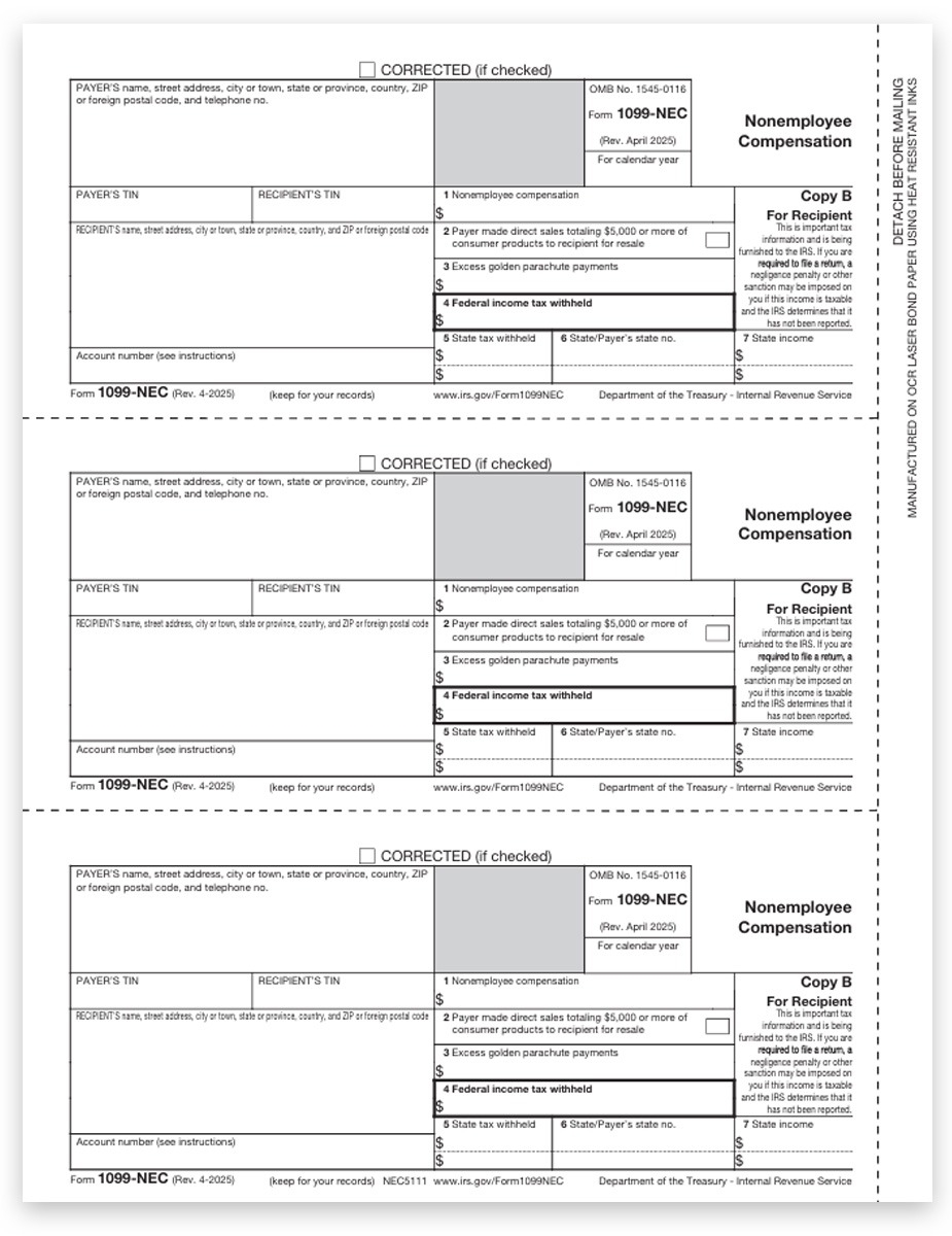 Printable Blank 1099-B Form 2026