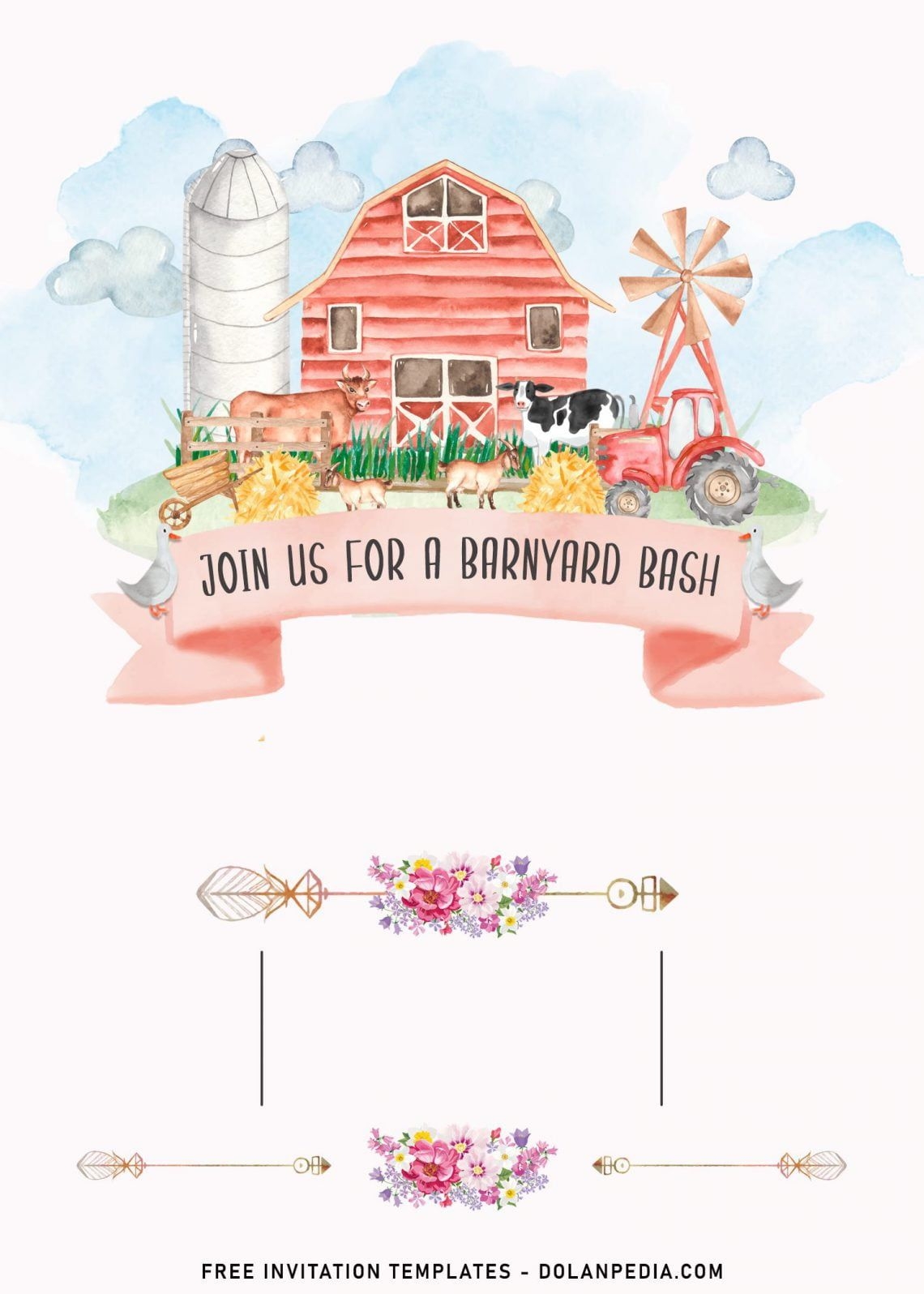 Free Printable Blank Farm Invitations