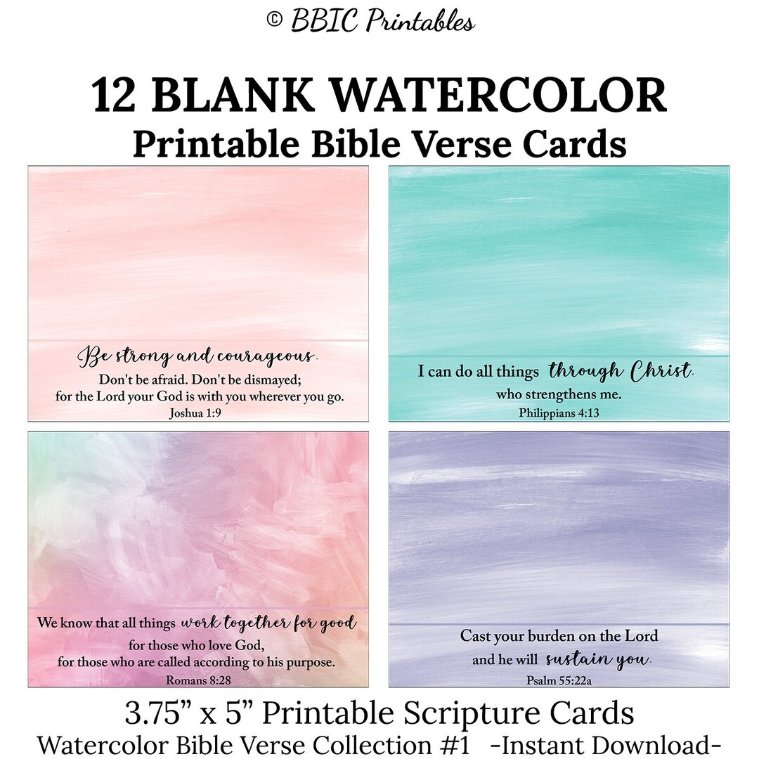 Printable Blank Bible Verse Cards