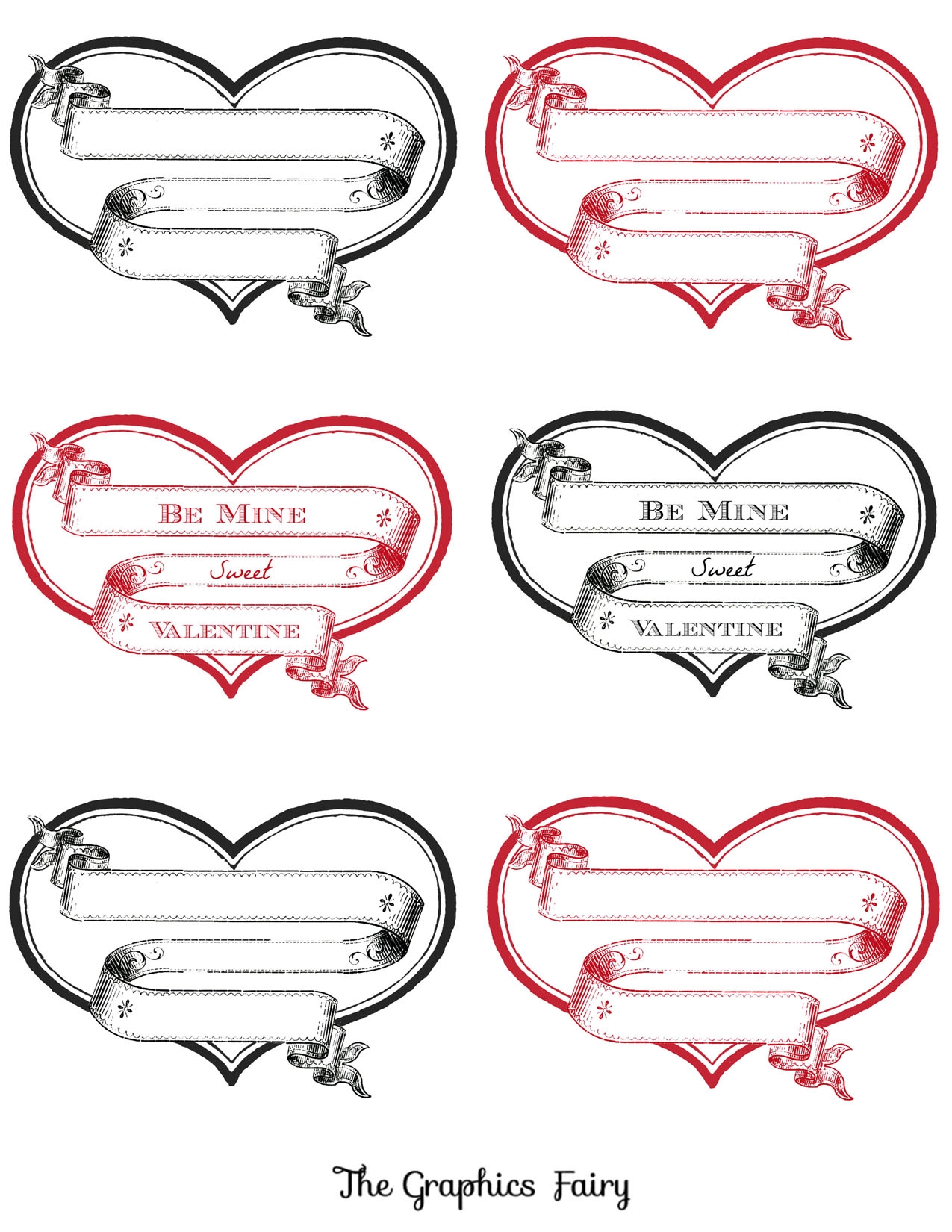 Blank Printable Valentine