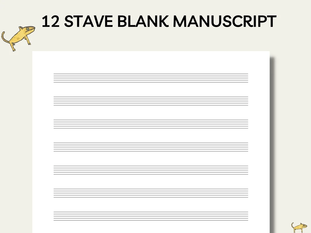 Blank Printable Staff Pater