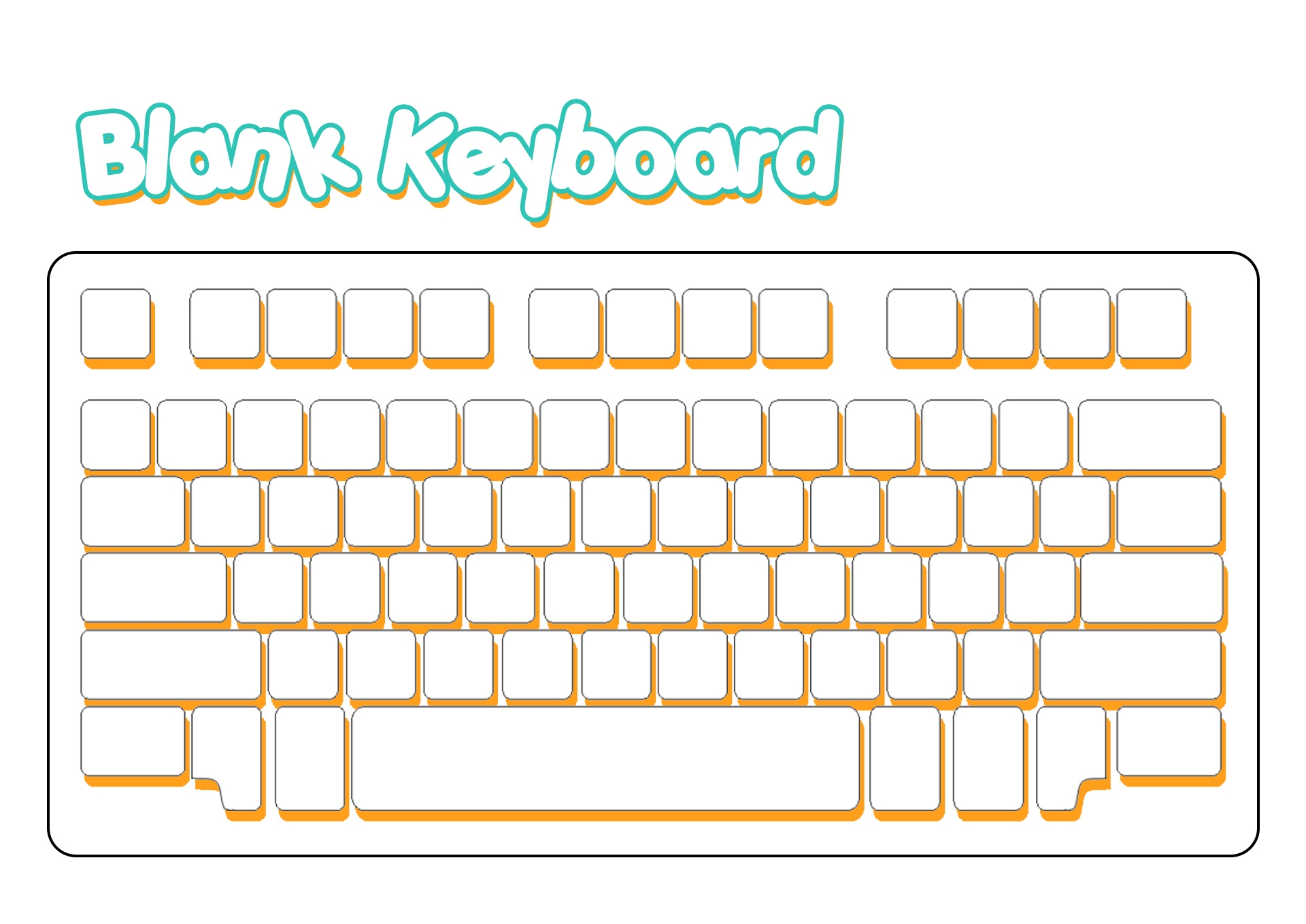 Blank Keyboard Test Printable