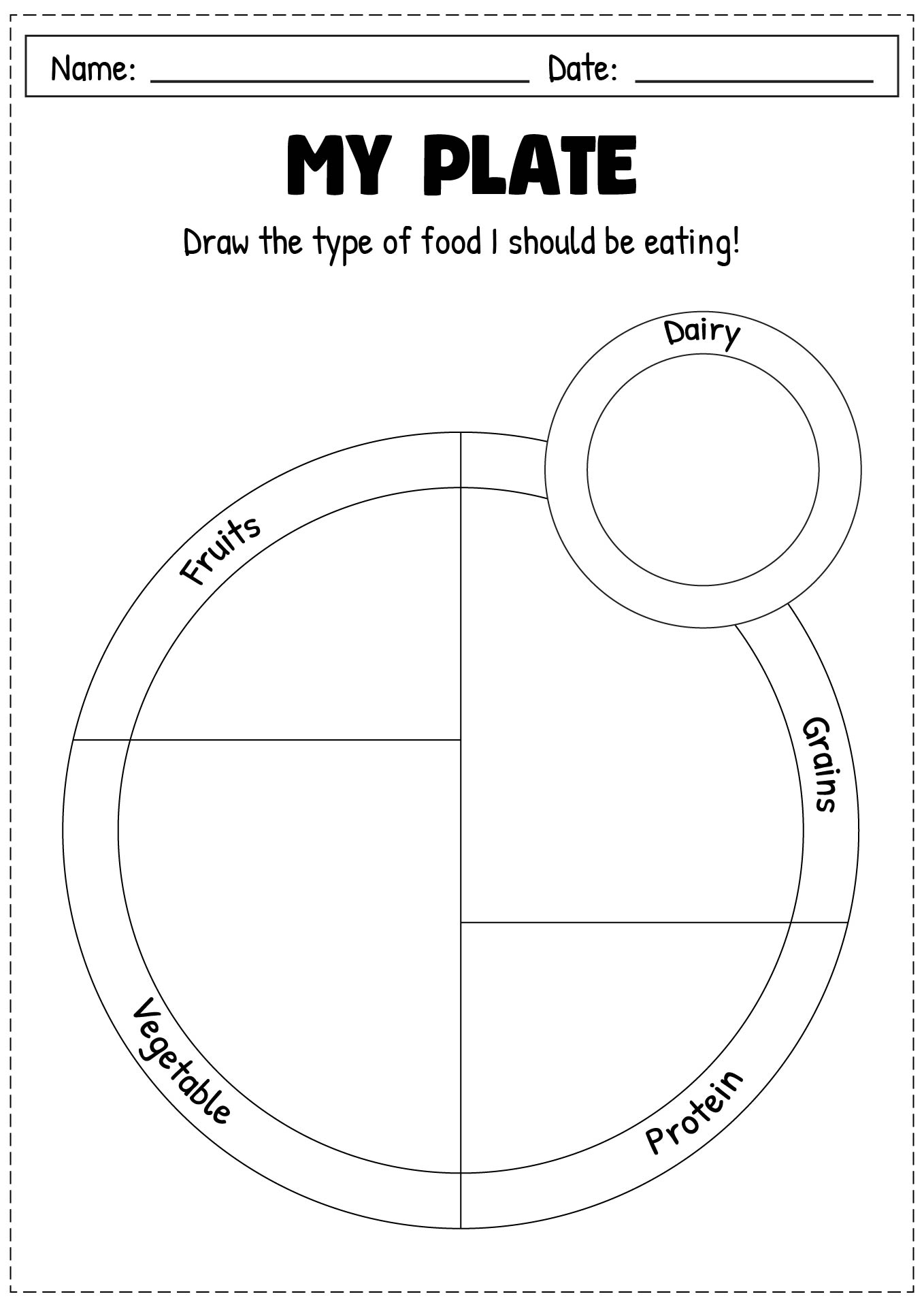 14 Healthy Eating Plate Printable Worksheet Free PDF At 