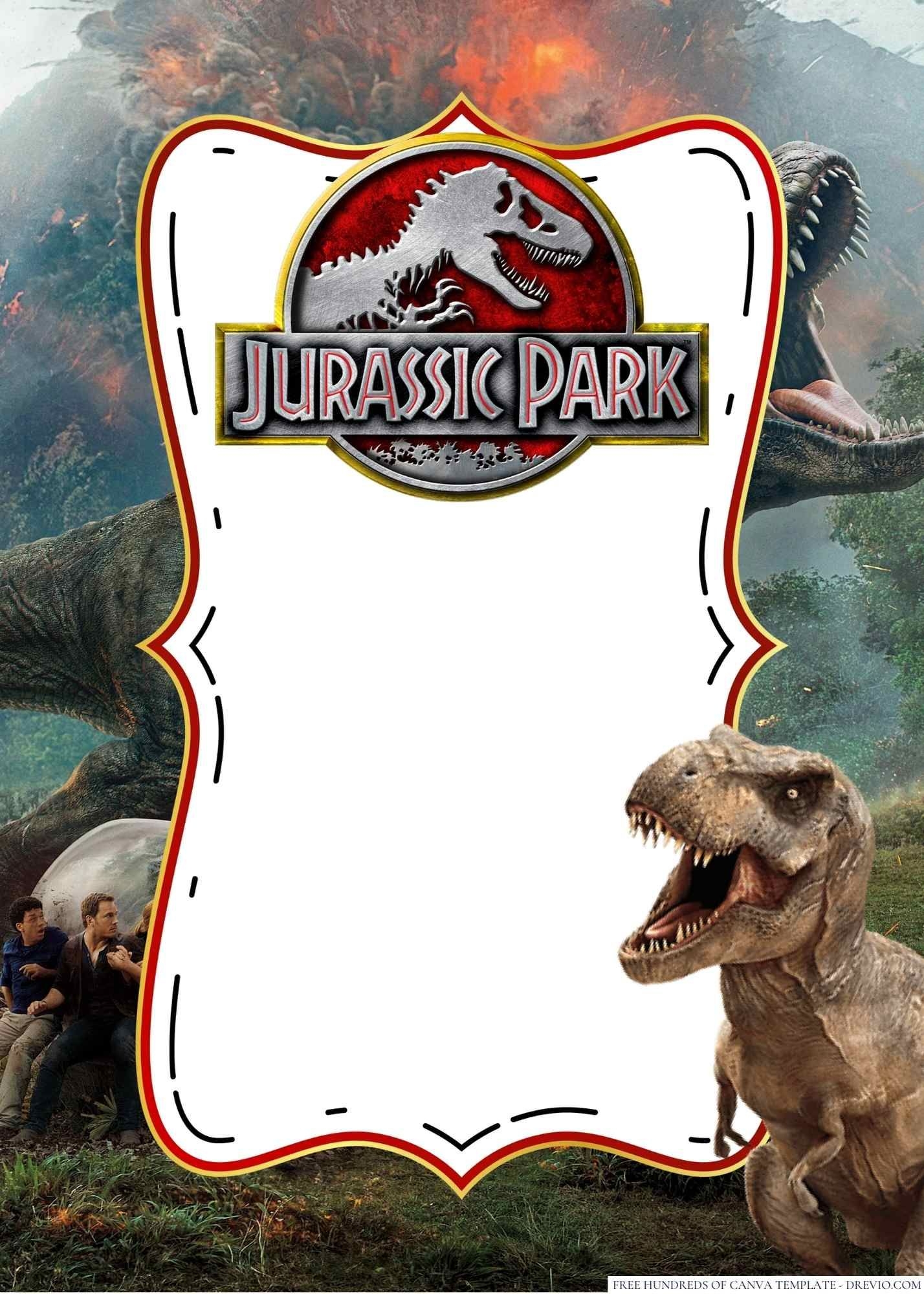 Jurassic World Free Blank Printables
