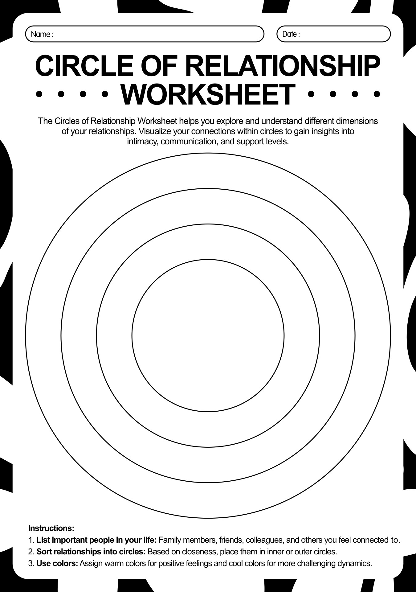14 Relationship Circles Worksheet Free PDF At Worksheeto