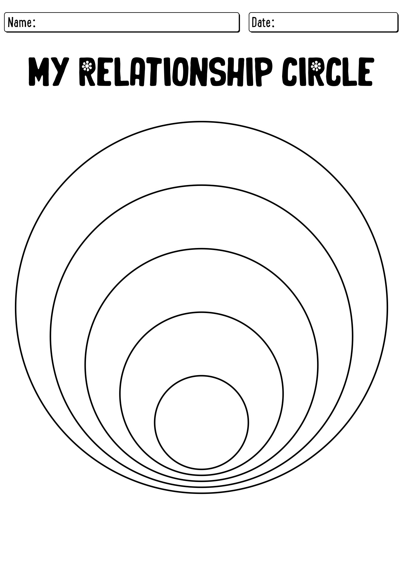 14 Relationship Circles Worksheet Free PDF At Worksheeto
