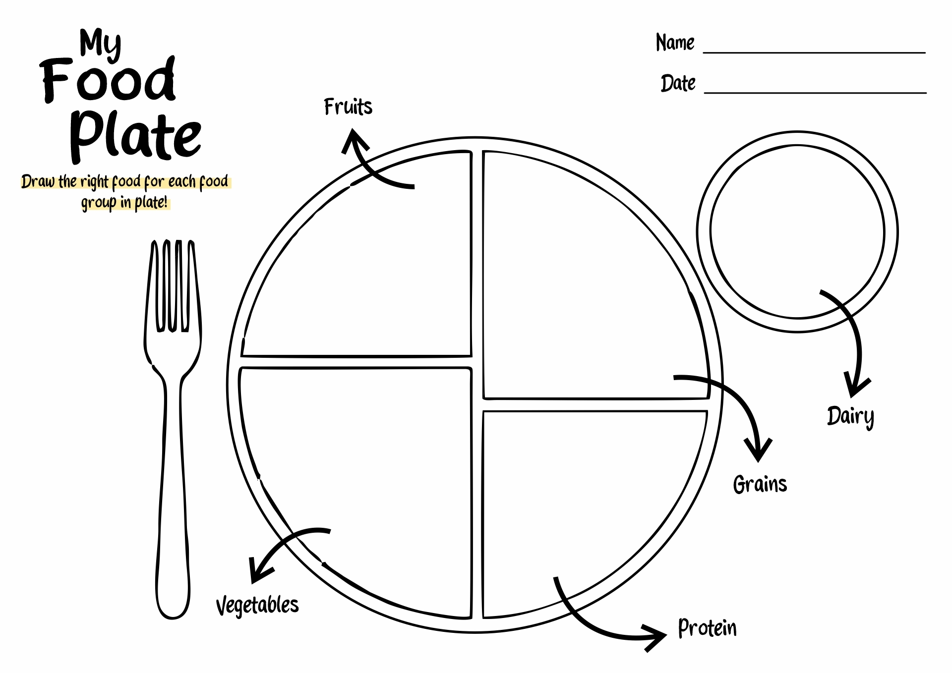 Blank Food Plate Printable