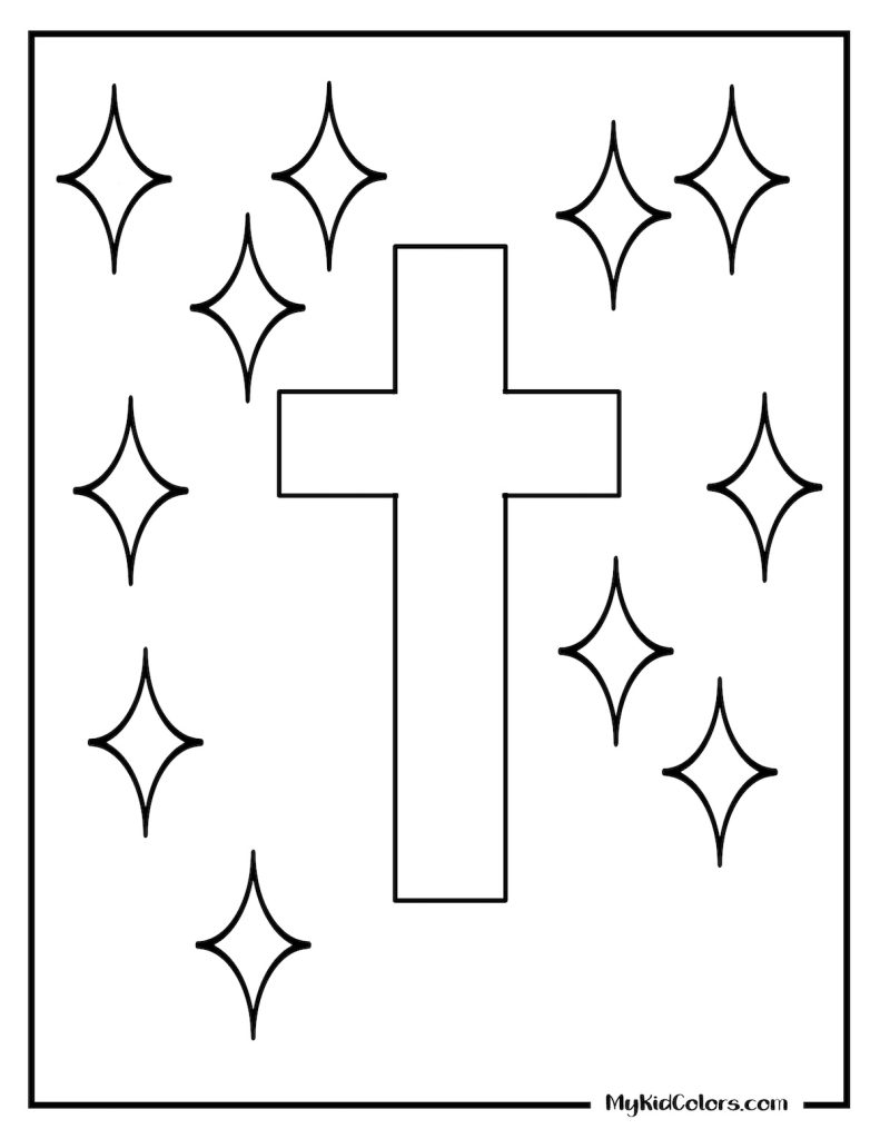 15 Cross Coloring Pages Free Faith amp Easter Printables