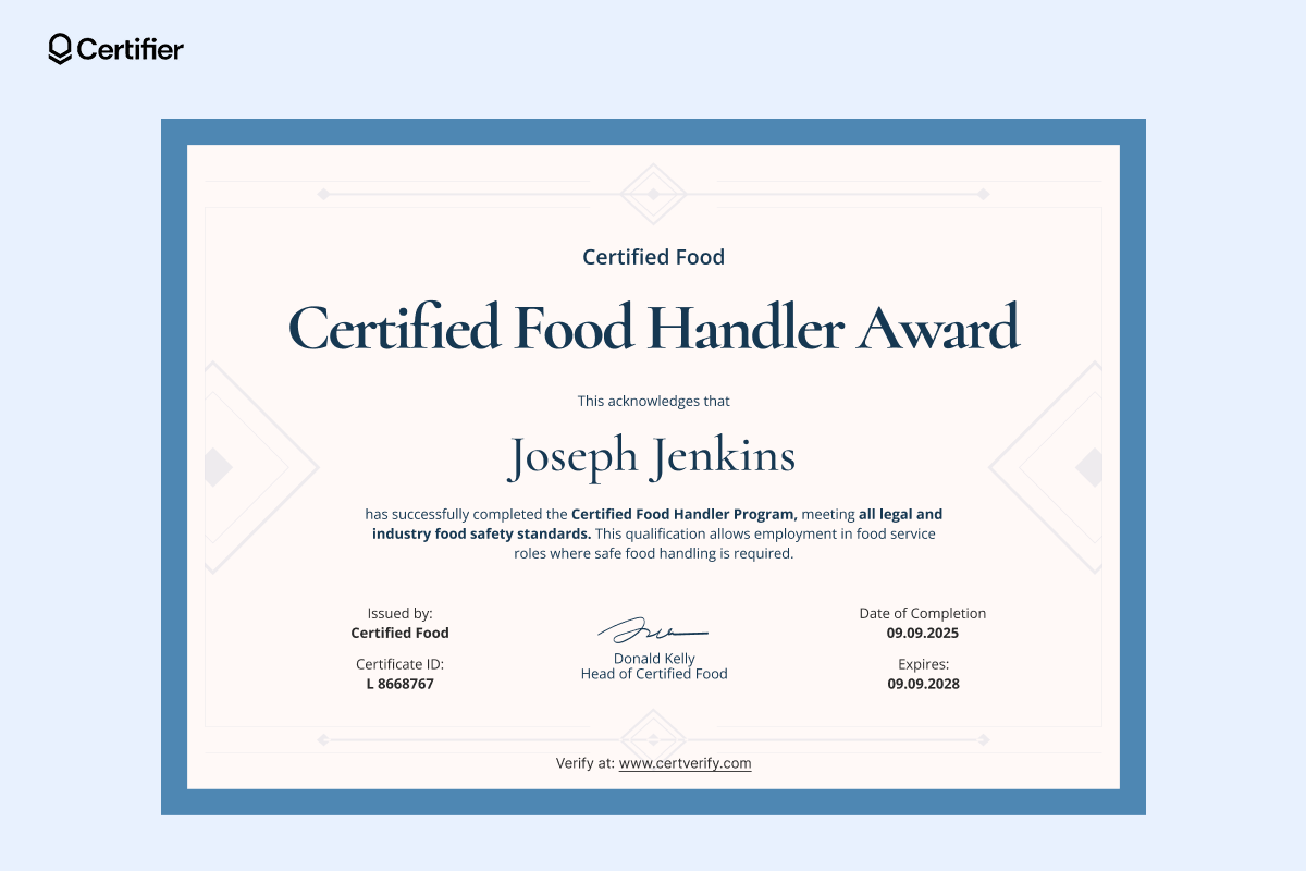 15 Free Food Hygiene Certificate Templates To Edit