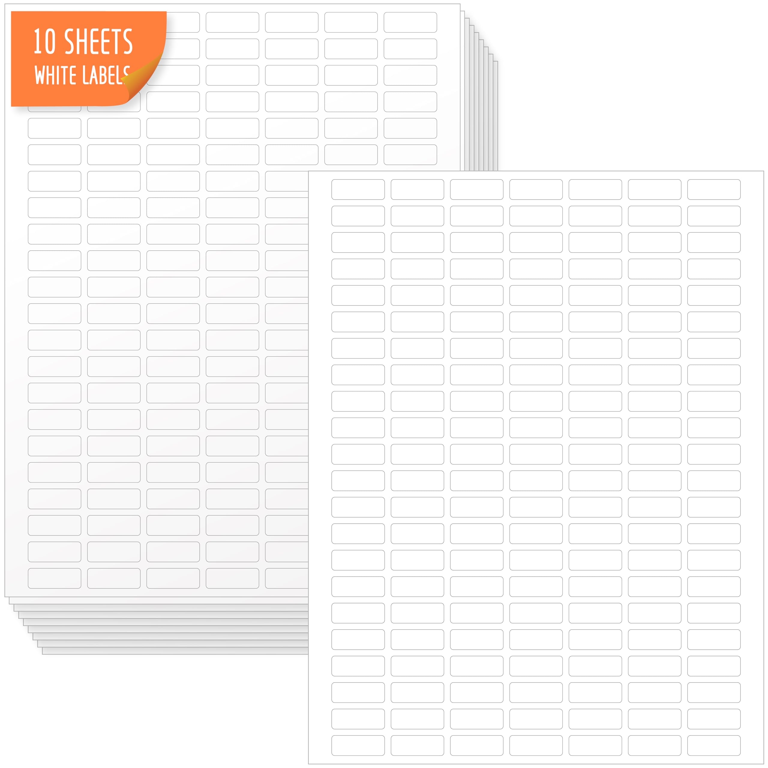 1540 Blank Rectangle Labels White Blank Stickers Mini Printable Labels For Organization Projects Boxes Jars Storage Containers Laser Printers 