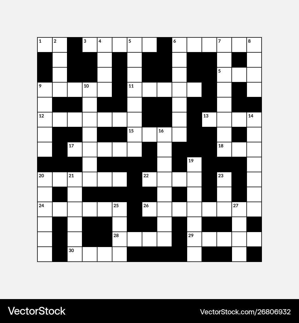 Printable Blank Crossword Grid 15x15