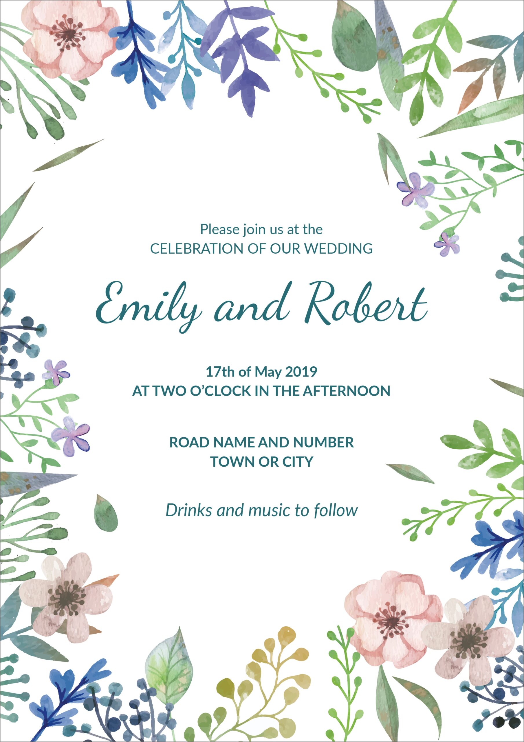 16 Free Wedding Invitation Template Cards Printable And Editable