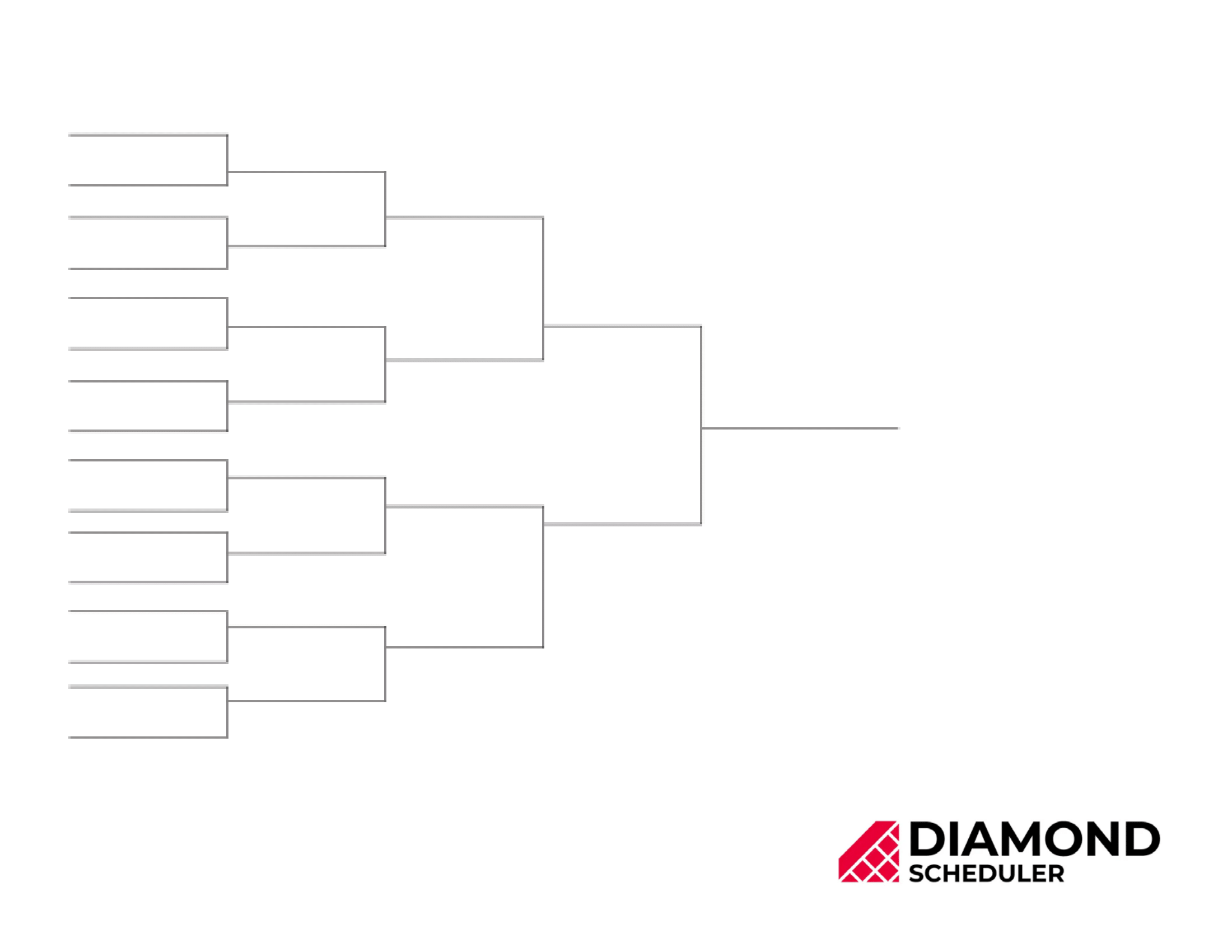 16 Team Single Elimination Bracket Printable Diamond Scheduler 
