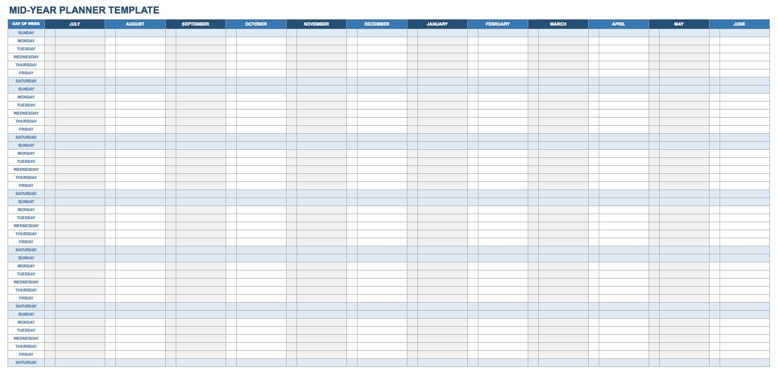 Blank Google Calendar Printable