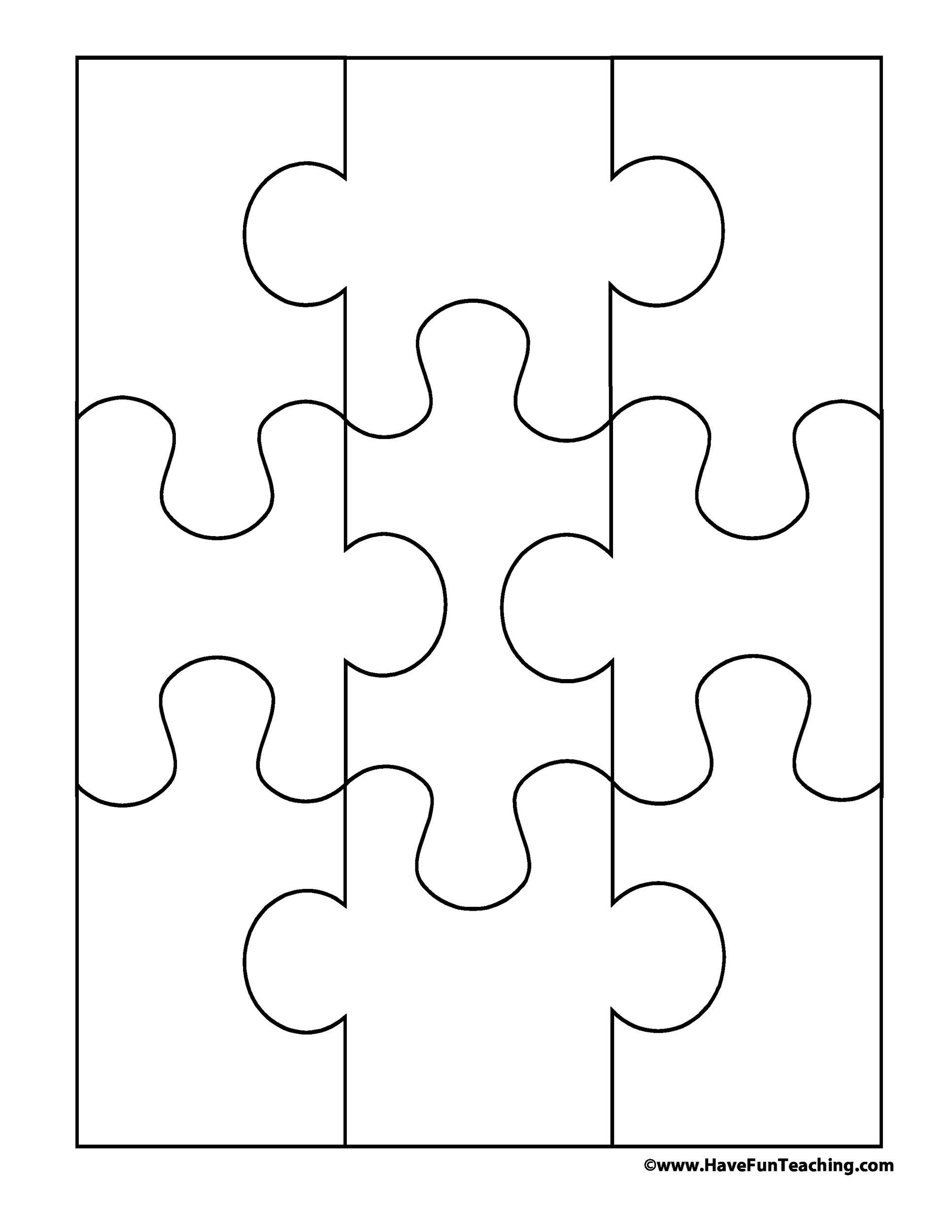 Blank Jigsaw Template Printable
