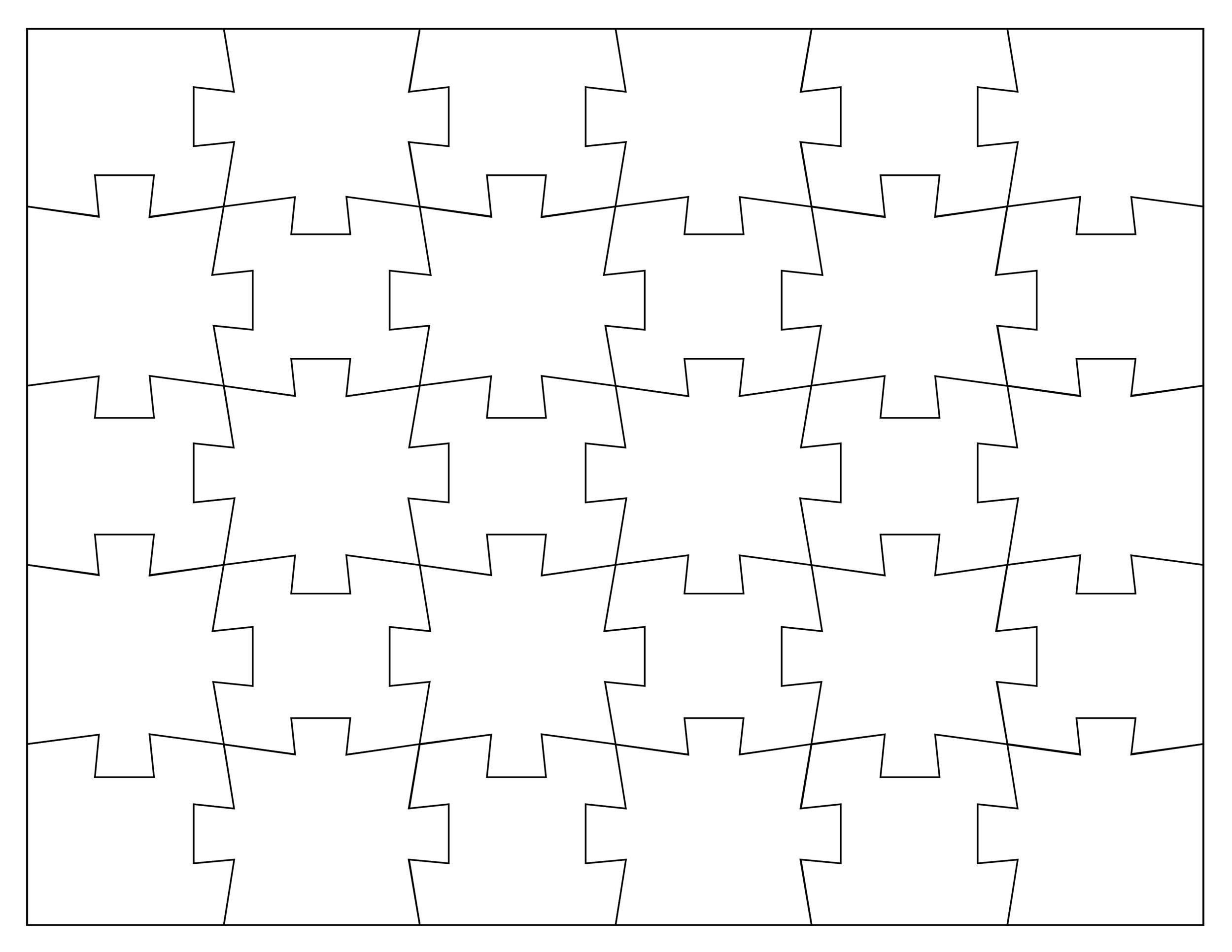 Blank Jigsaw Printable