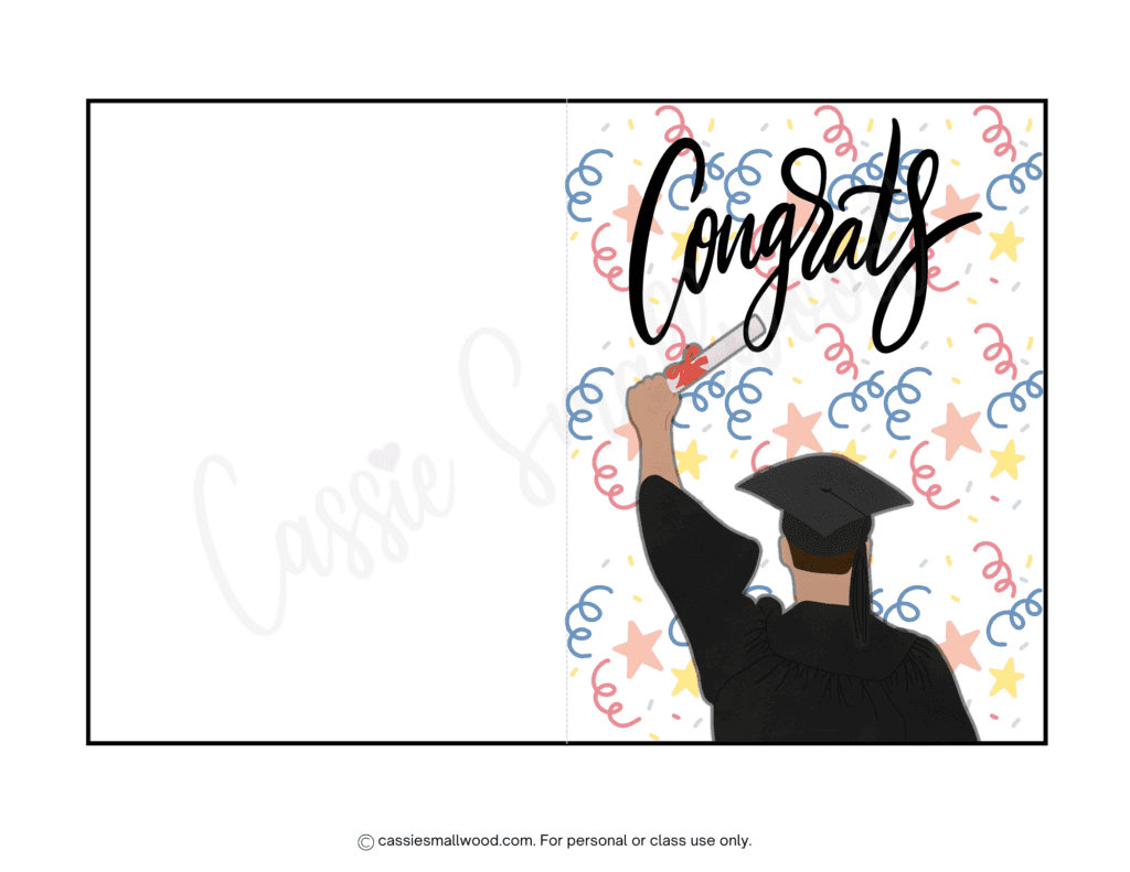 Printable Graduation Card Blank Inside