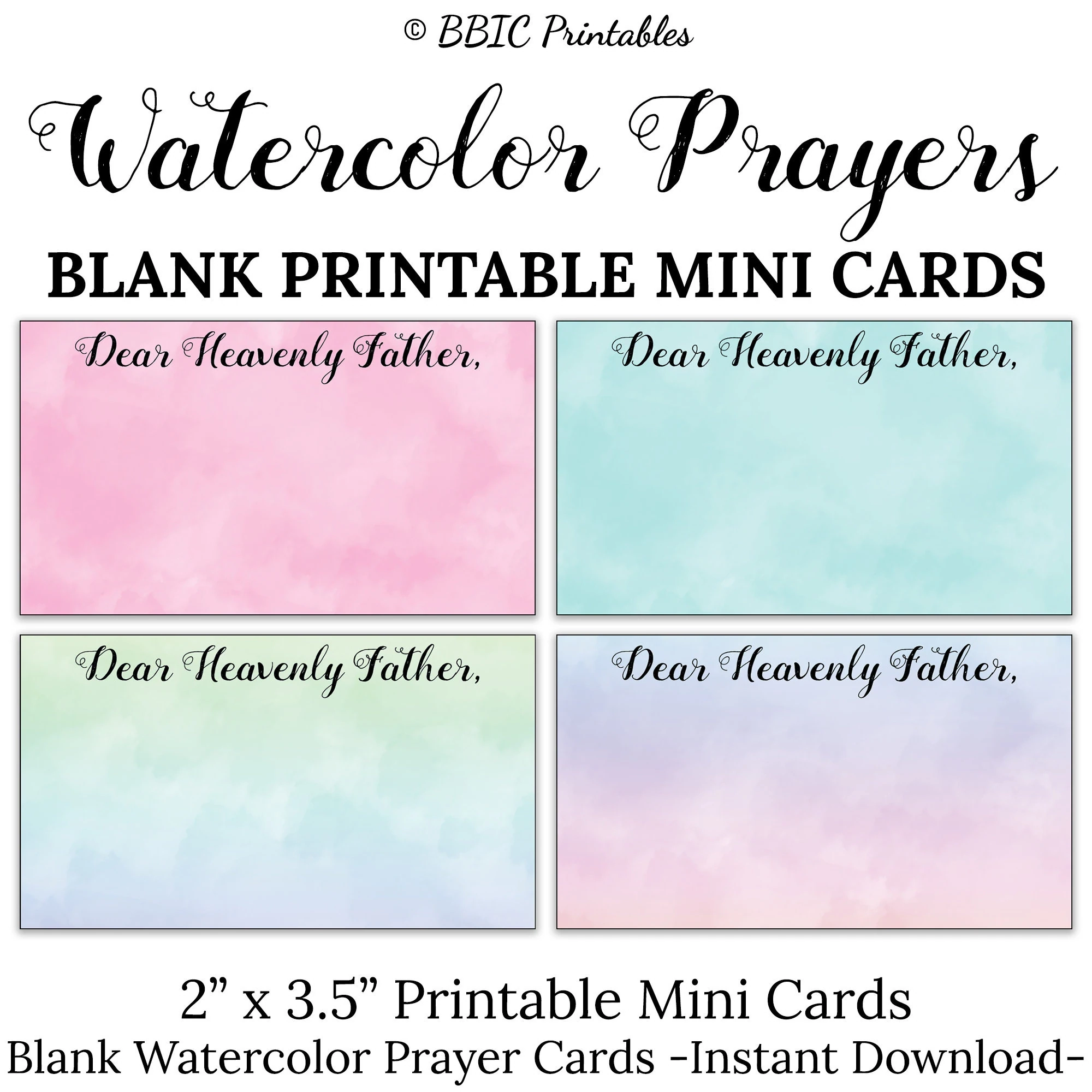 Printable Blank Prayer Cards