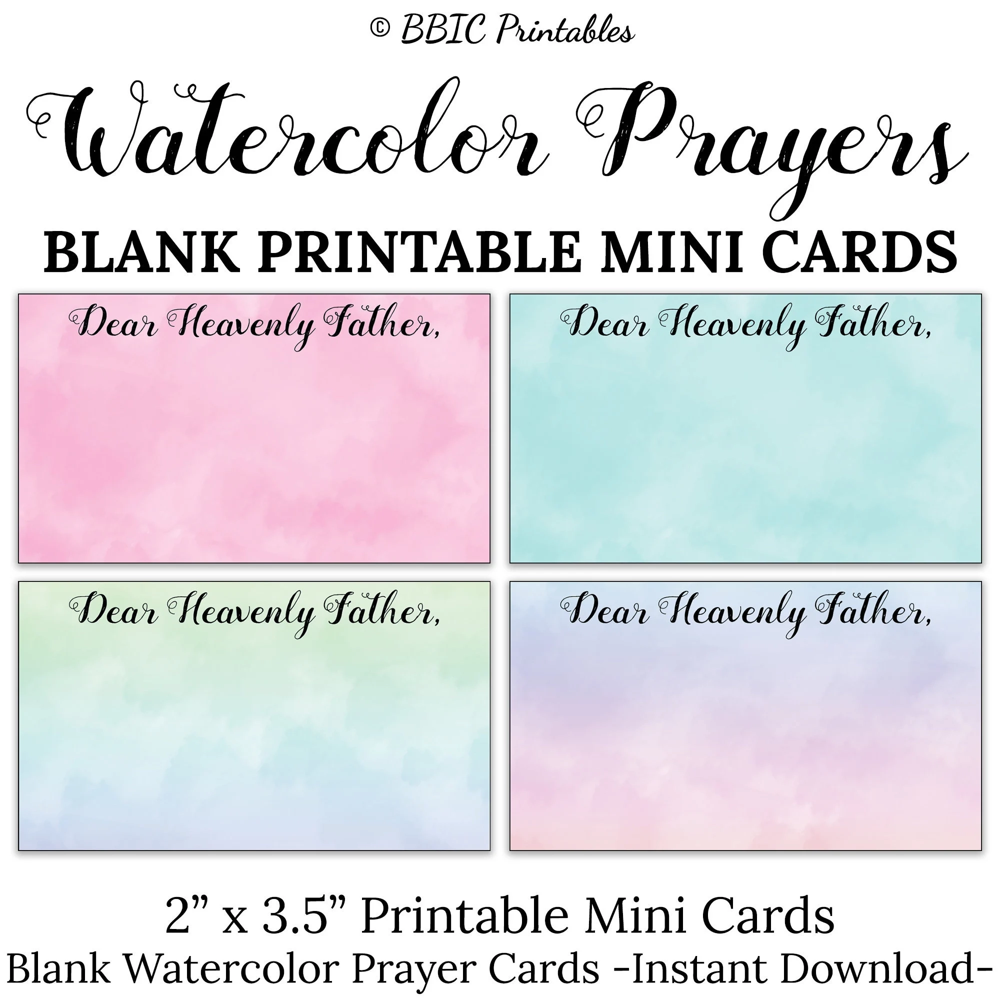 Printable Prayer Card Blank