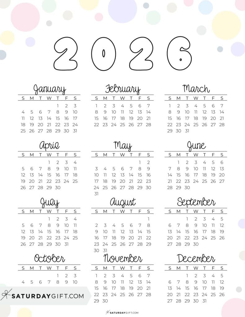 Blank Calendar 2026 Calendar Printable