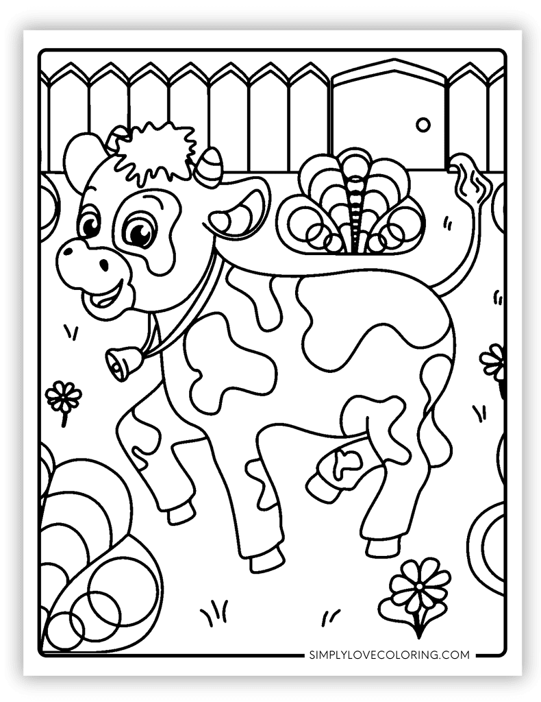 21 Cute Cow Coloring Pages Free PDF Printables Simply Love 