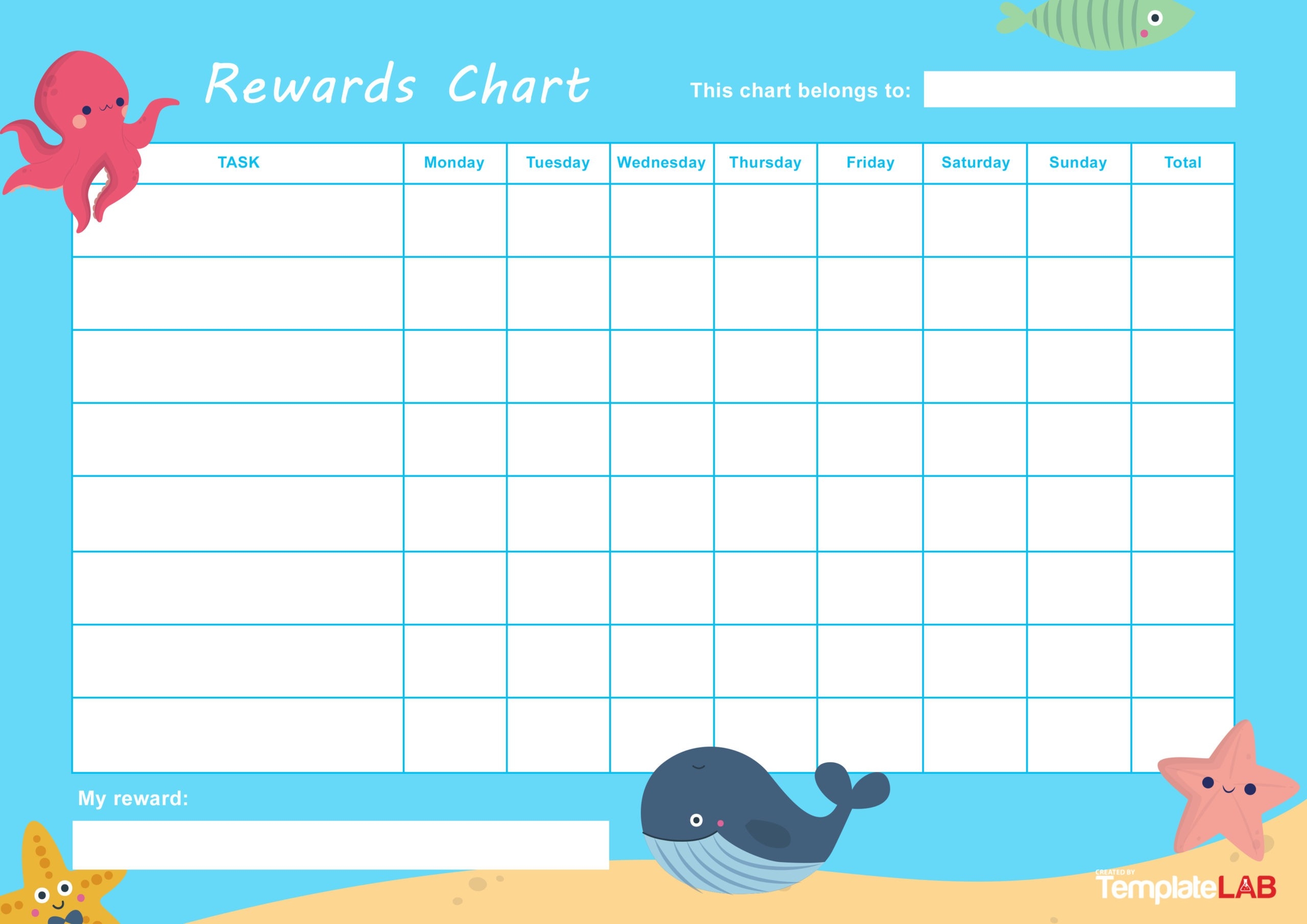 Free Blank Printable Reward Chart