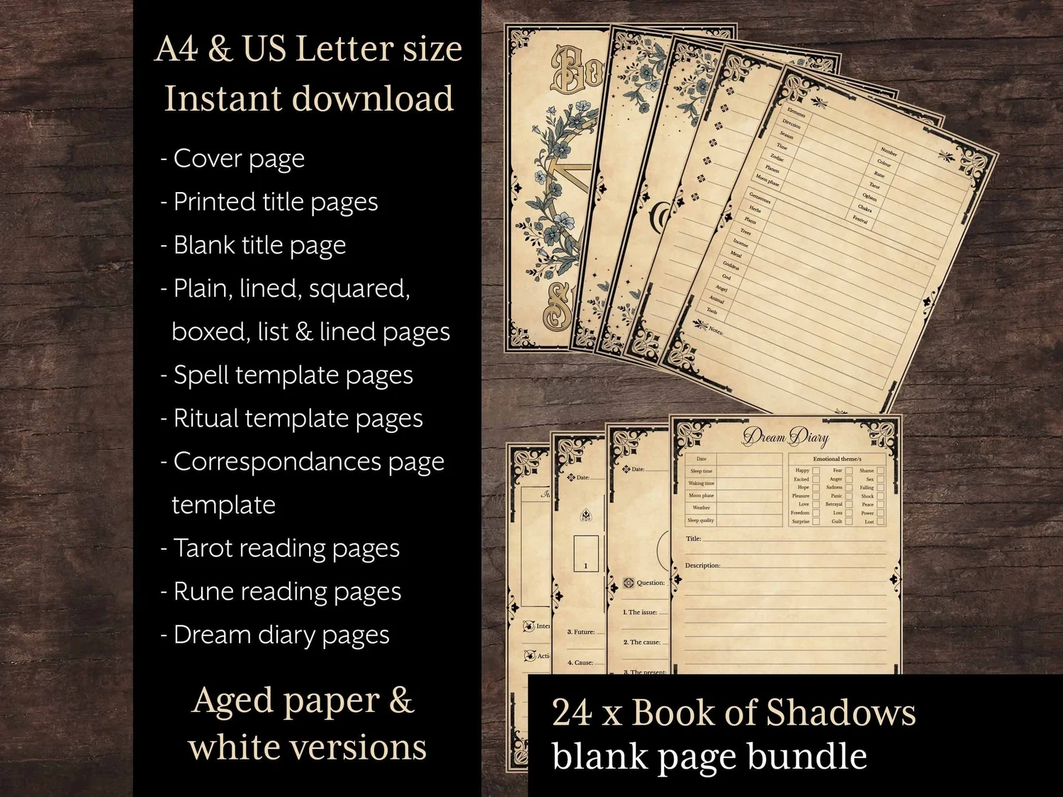 Printable Pages Wicca Blank