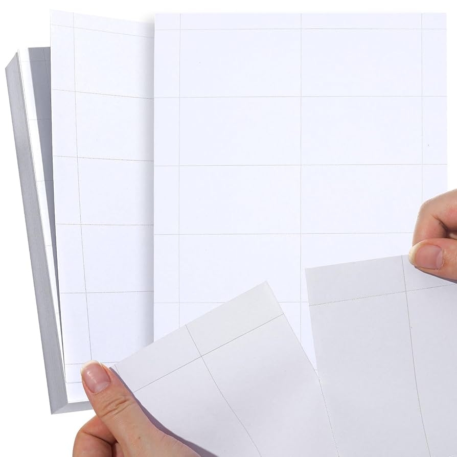 250 Pieces Blank Printable Business Cards 3 5 X 2 Perforated Card Paper For Inkjet And Laser Printers 10 Cards Per Sheet White Amazon de 