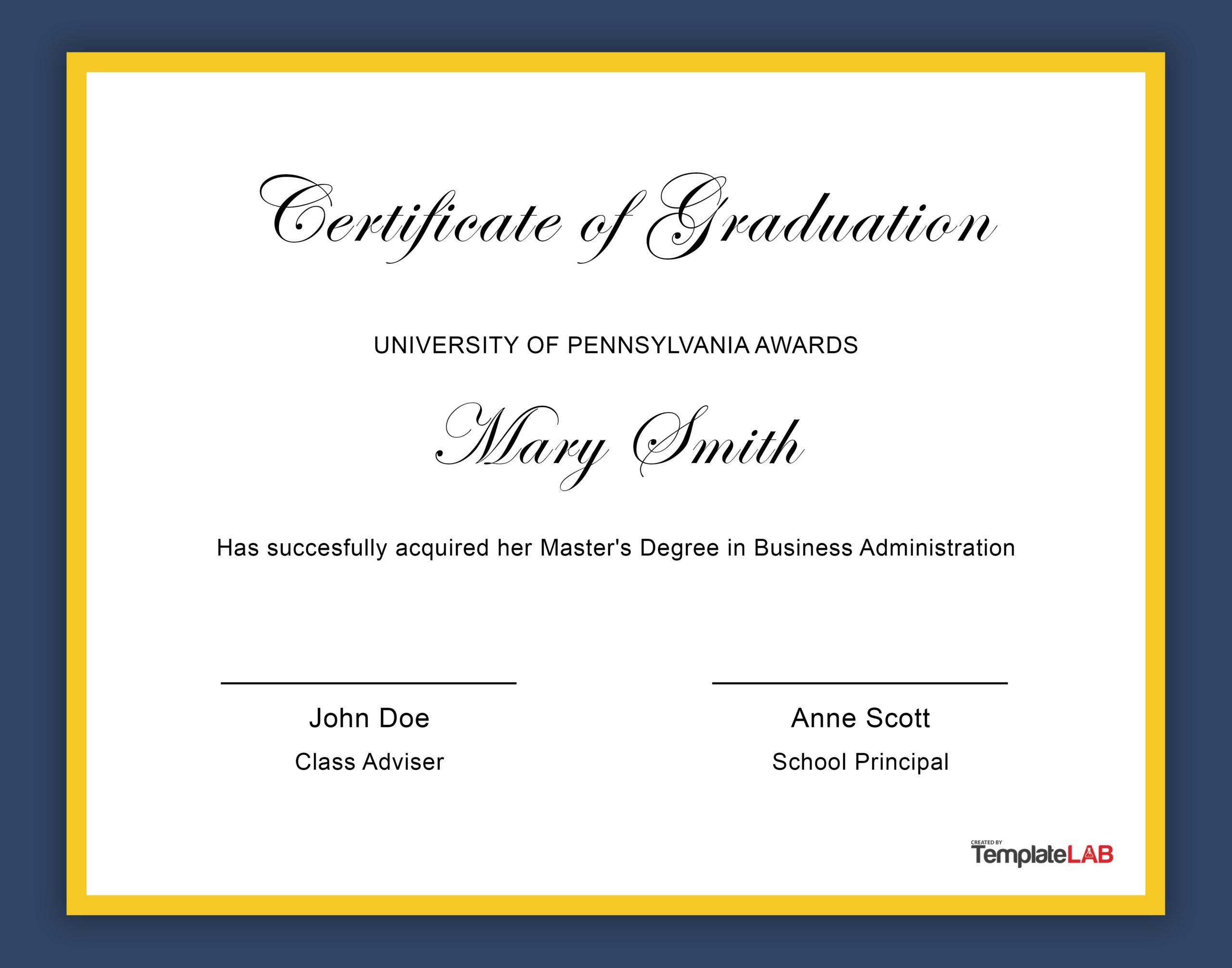 Printable Degree Blanks