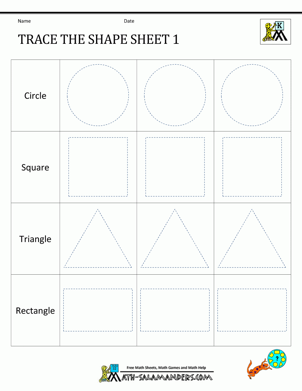 2d Shapes Worksheets