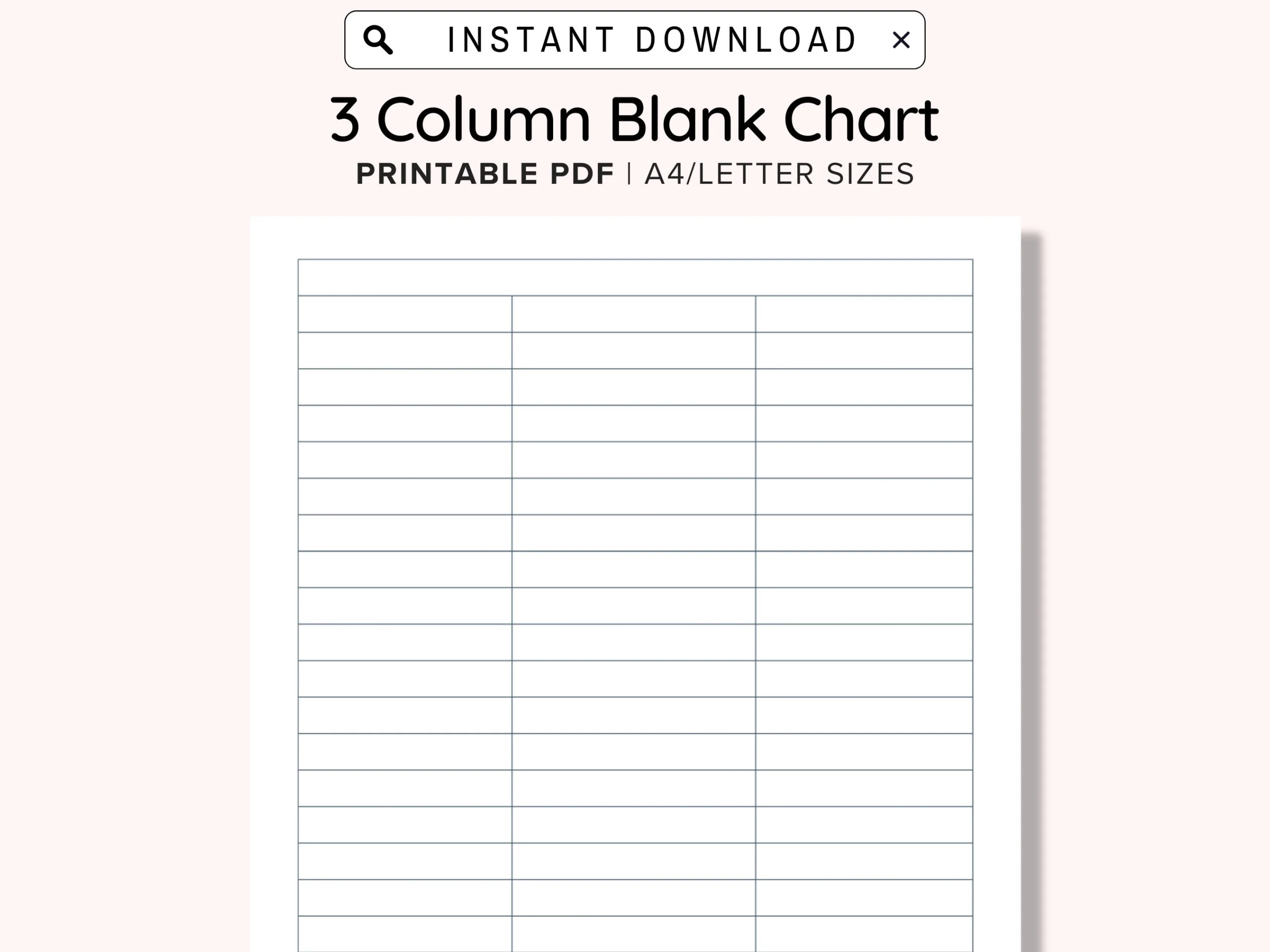 Printable Charts Blank