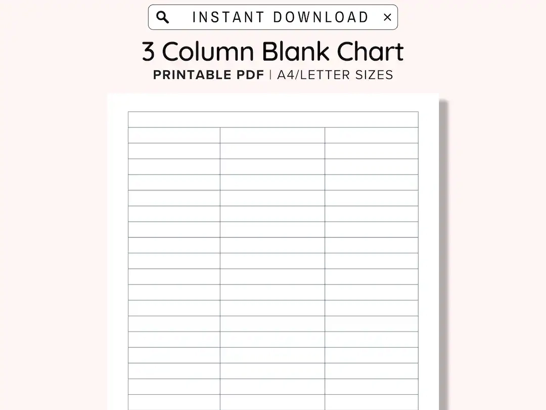 Chart Printable Blank