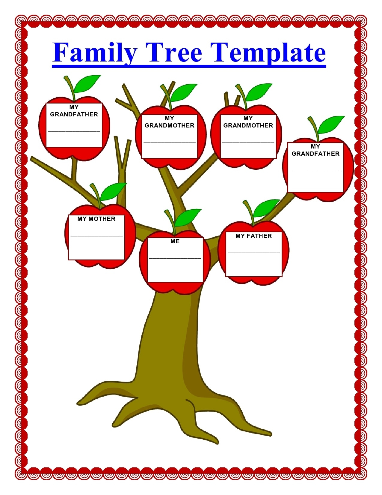 Family Tree Blank Printable