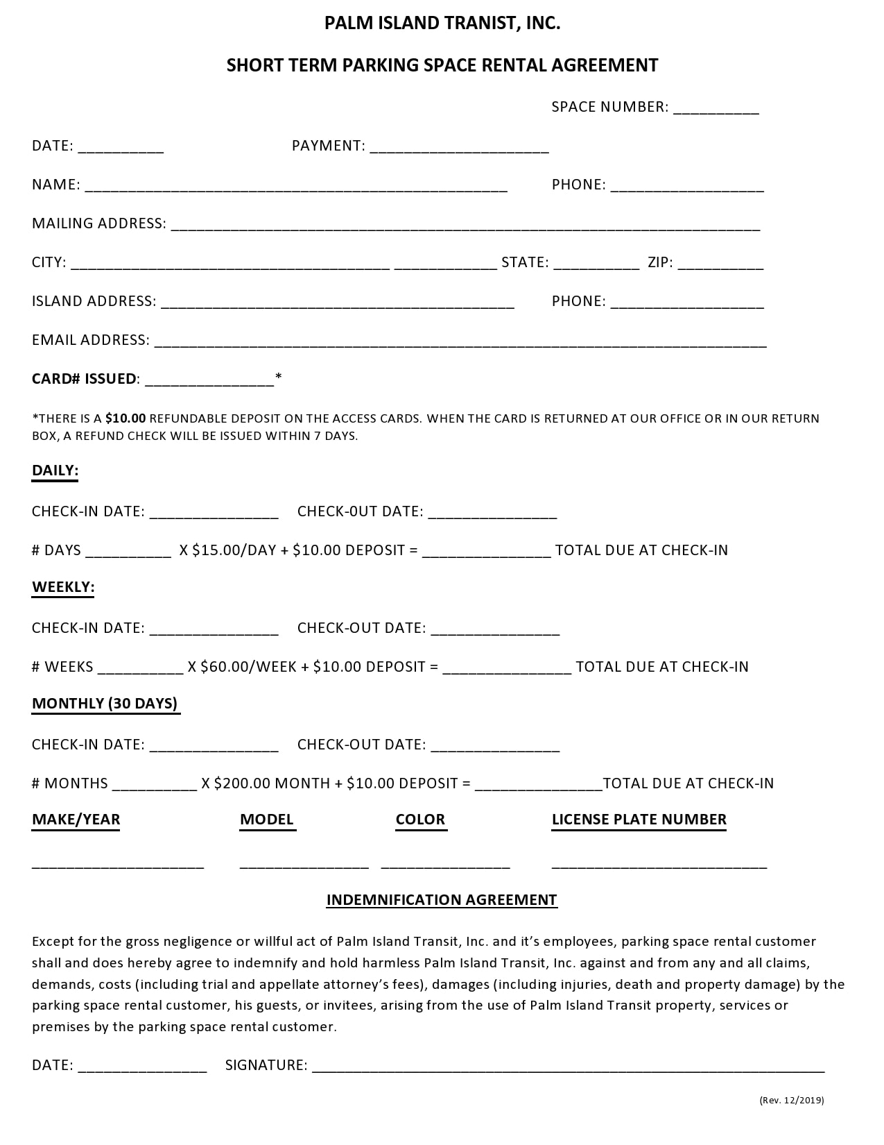 Simple Printable Blank Lease Agreement