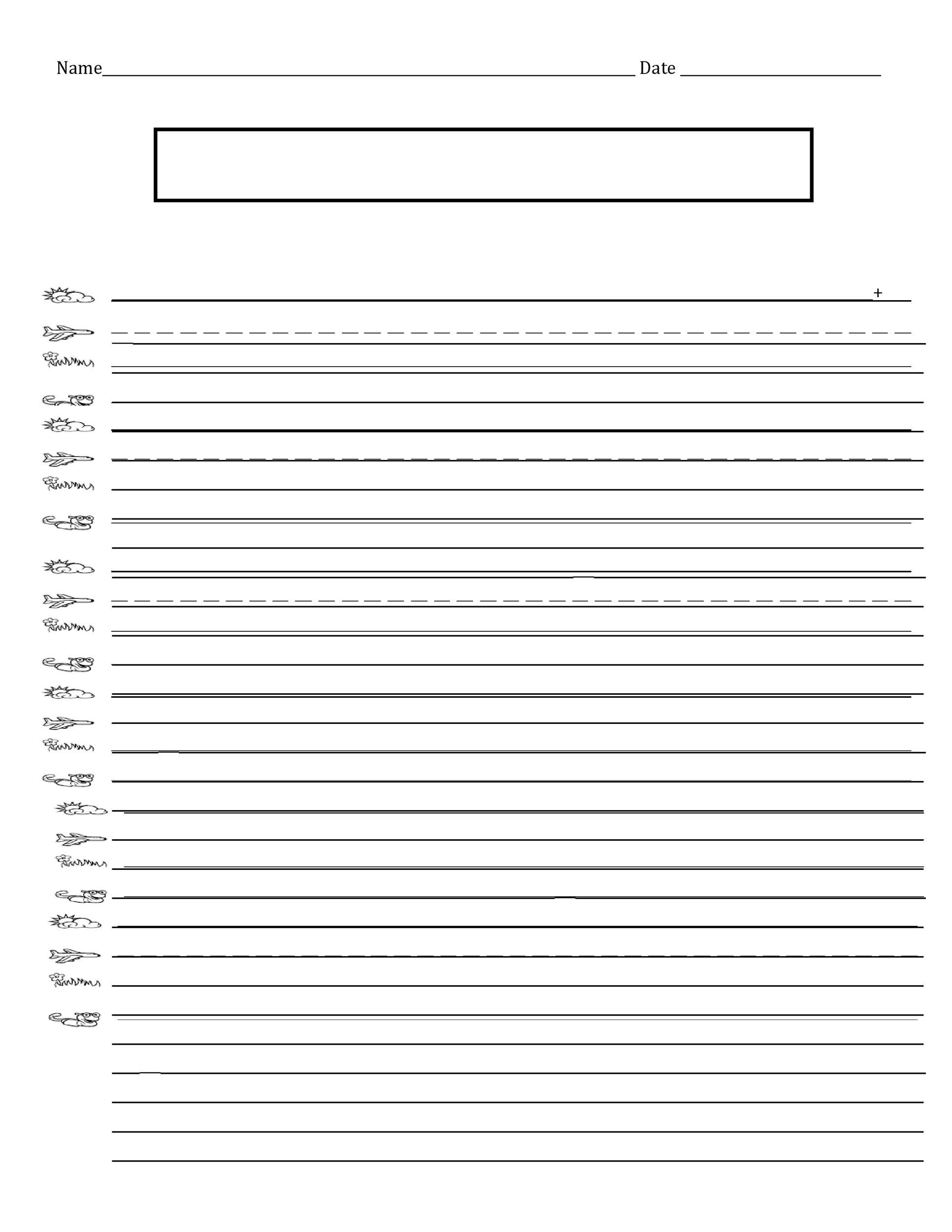 Printable Blank Writing Page