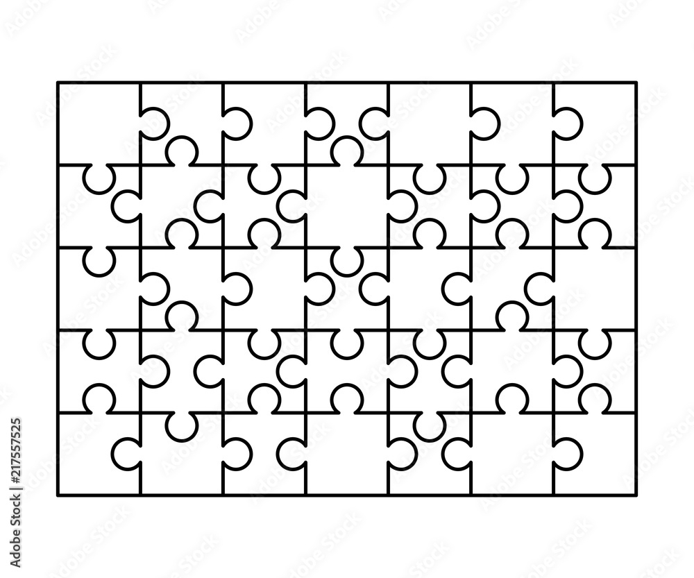 Blank Printable Jigsaw Puzzles Template