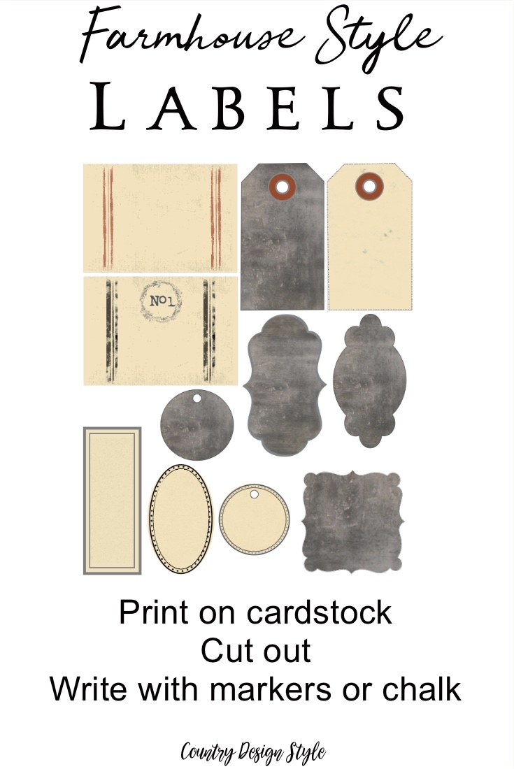 Blank Farmhouse Printable Tags