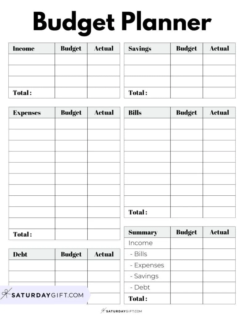 37 Budget Planners amp Trackers Cute amp Free Printables