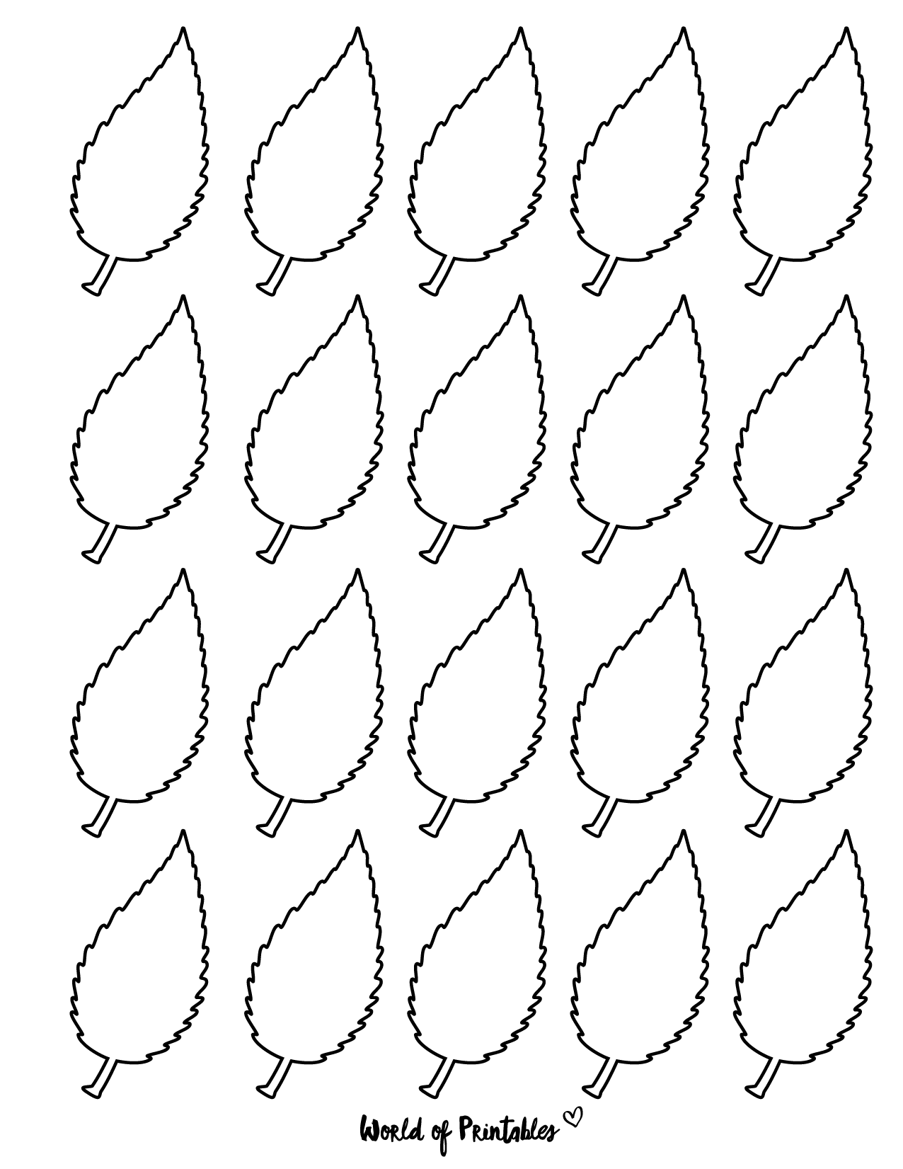 37 Printable Leaf Templates Outlines amp Shapes Free World Of 