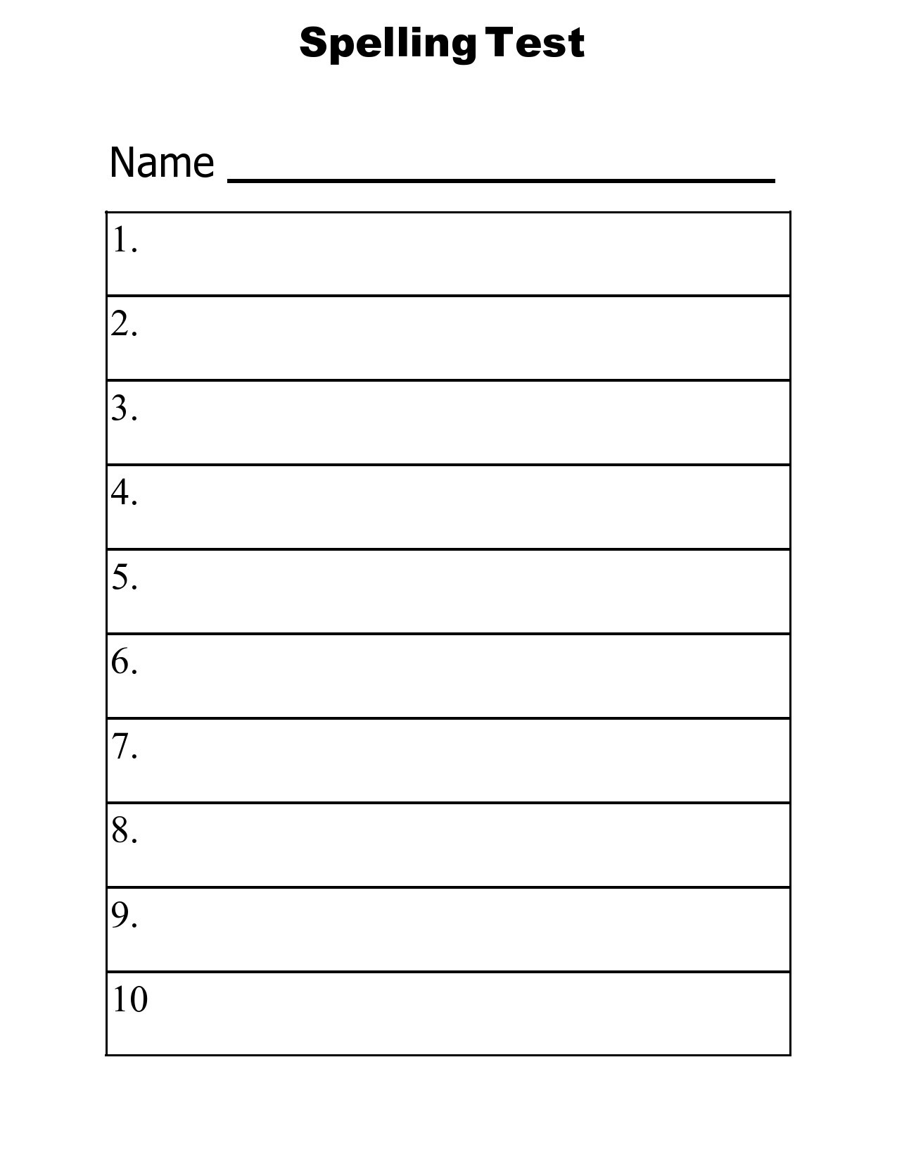 38 Printable Spelling Test Templates Word amp PDF TemplateLab