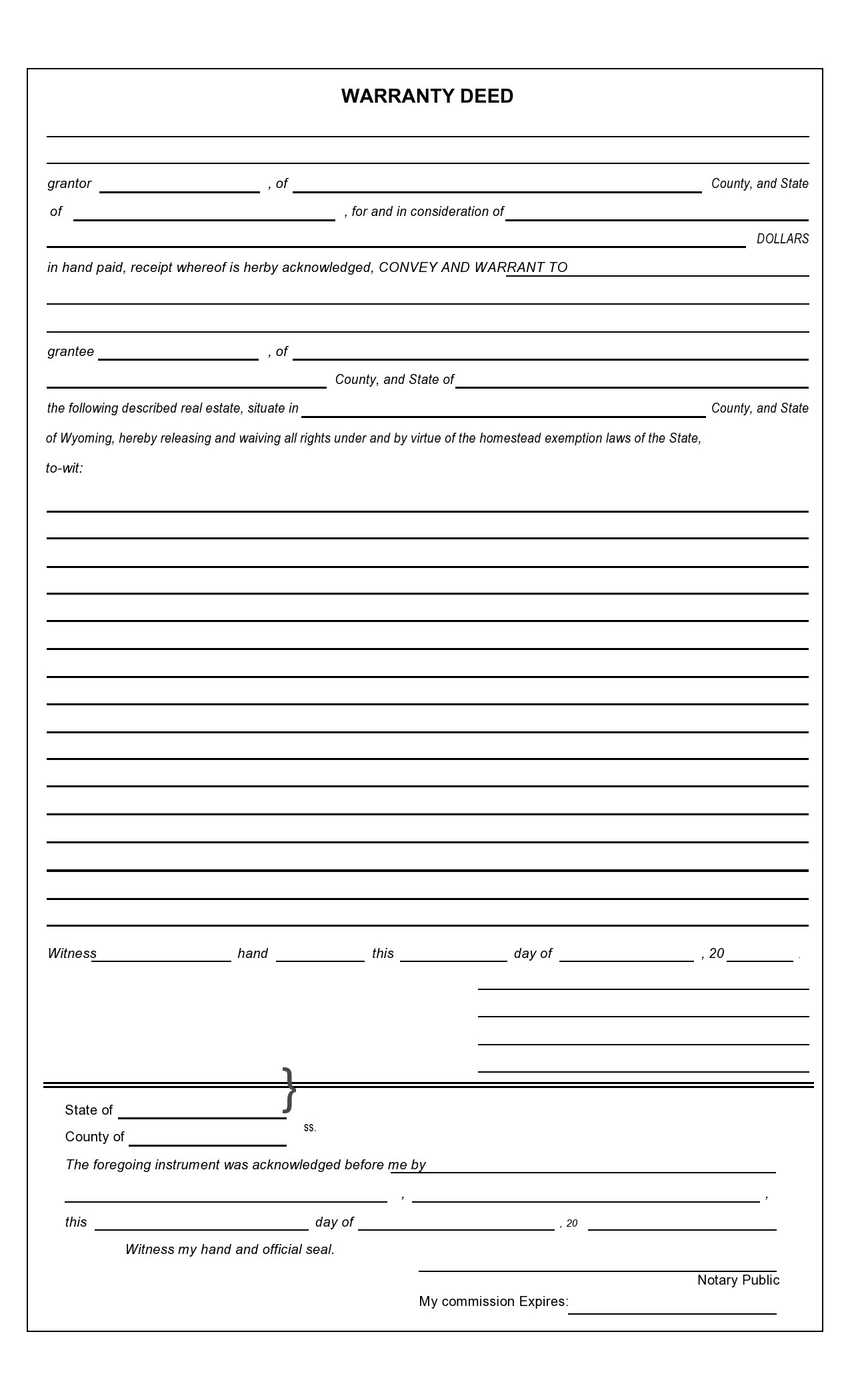 38 Warranty Deed Templates amp Forms General Special 