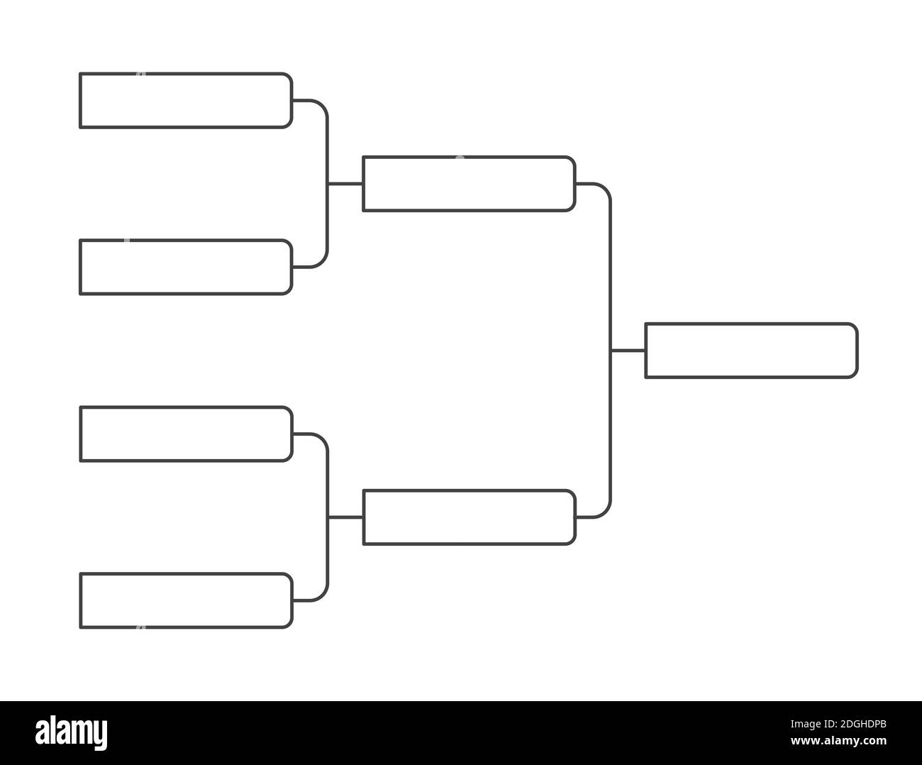 4 Team Turnier Bracket Meisterschaft Vorlage Flachen Stil Design 