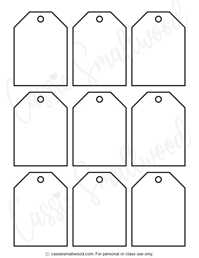Blank Tags Printable